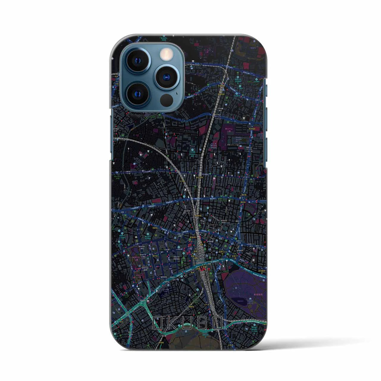 【大久保(東京都)】地図柄iPhoneケース(バックカバータイプ)