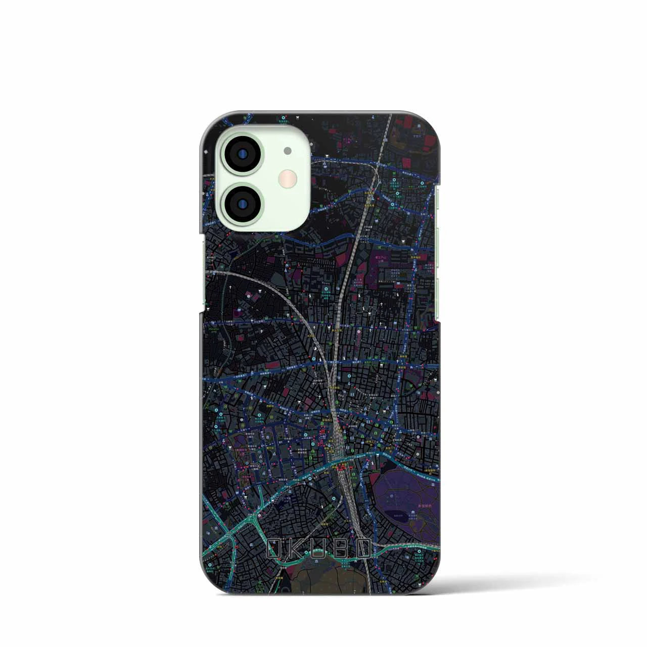 【大久保(東京都)】地図柄iPhoneケース(バックカバータイプ)