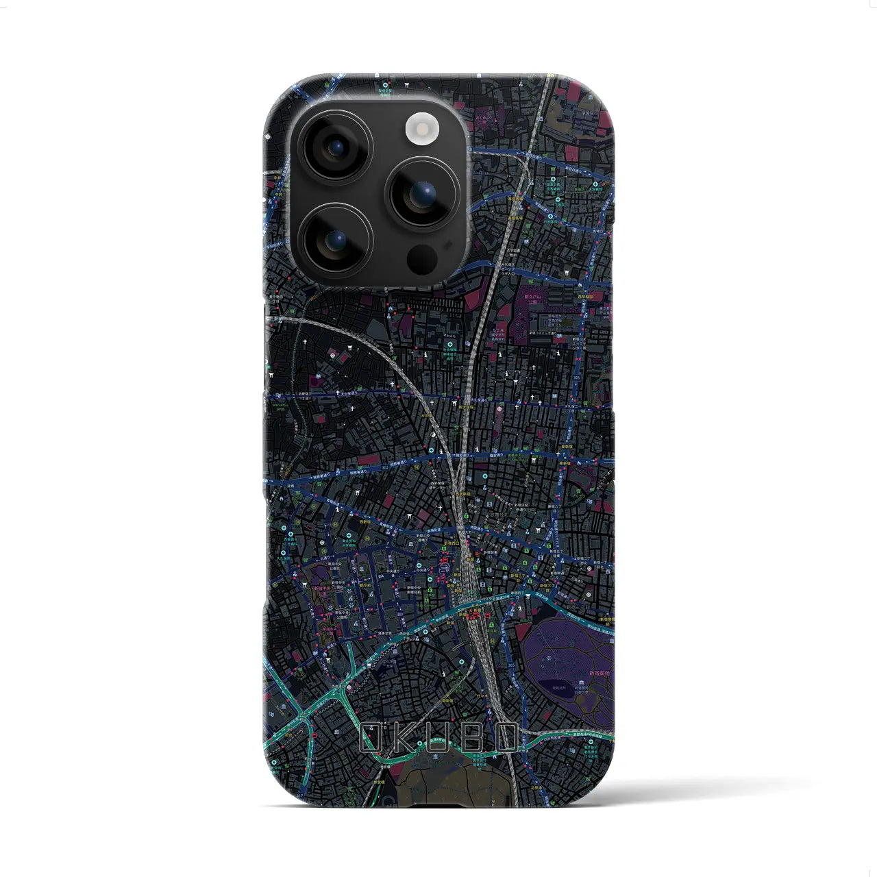 【大久保(東京都)】地図柄iPhoneケース(バックカバータイプ)