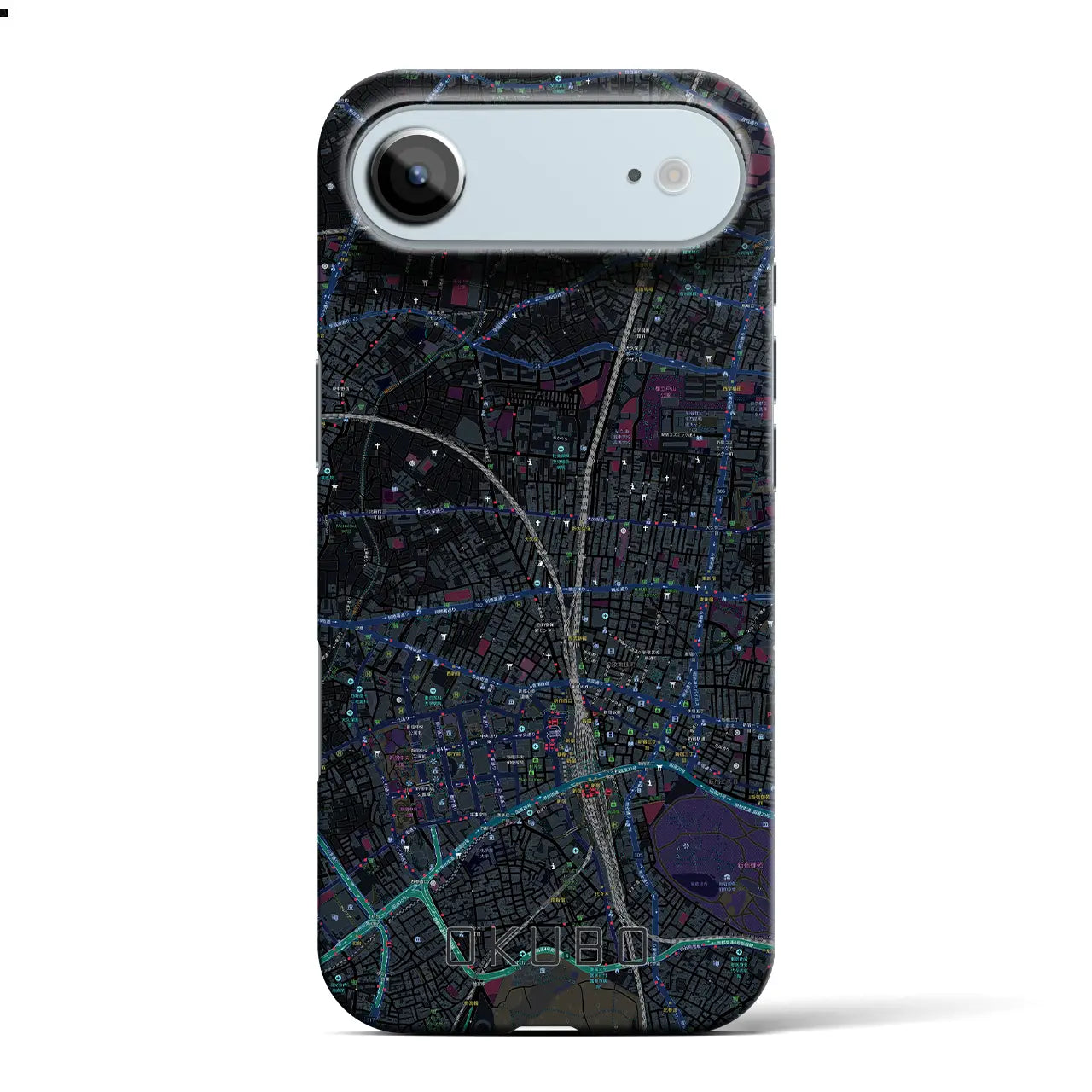 【大久保(東京都)】地図柄iPhoneケース(バックカバータイプ)