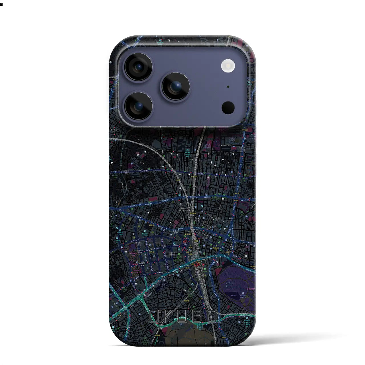 【大久保(東京都)】地図柄iPhoneケース(バックカバータイプ)