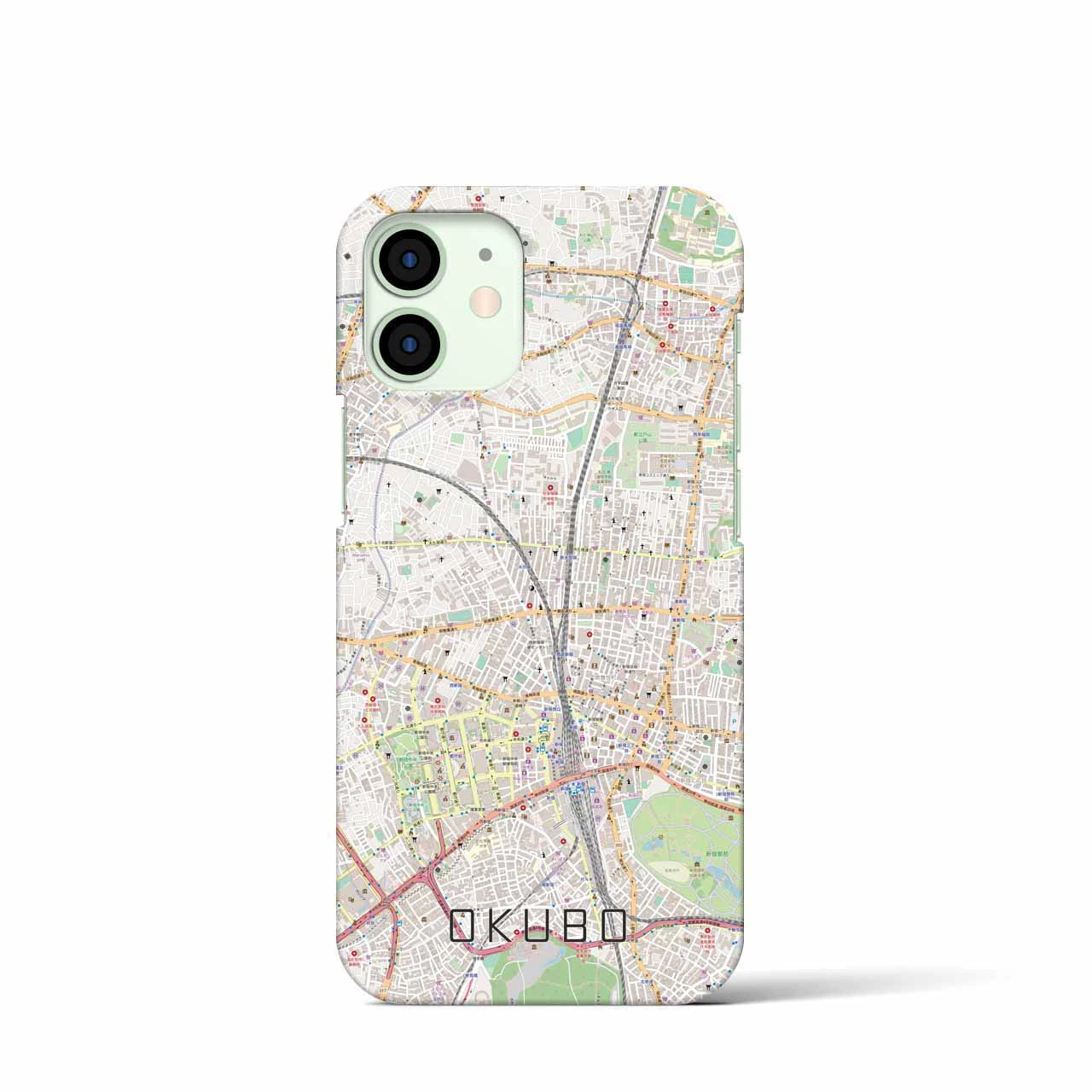 【大久保(東京都)】地図柄iPhoneケース(バックカバータイプ)