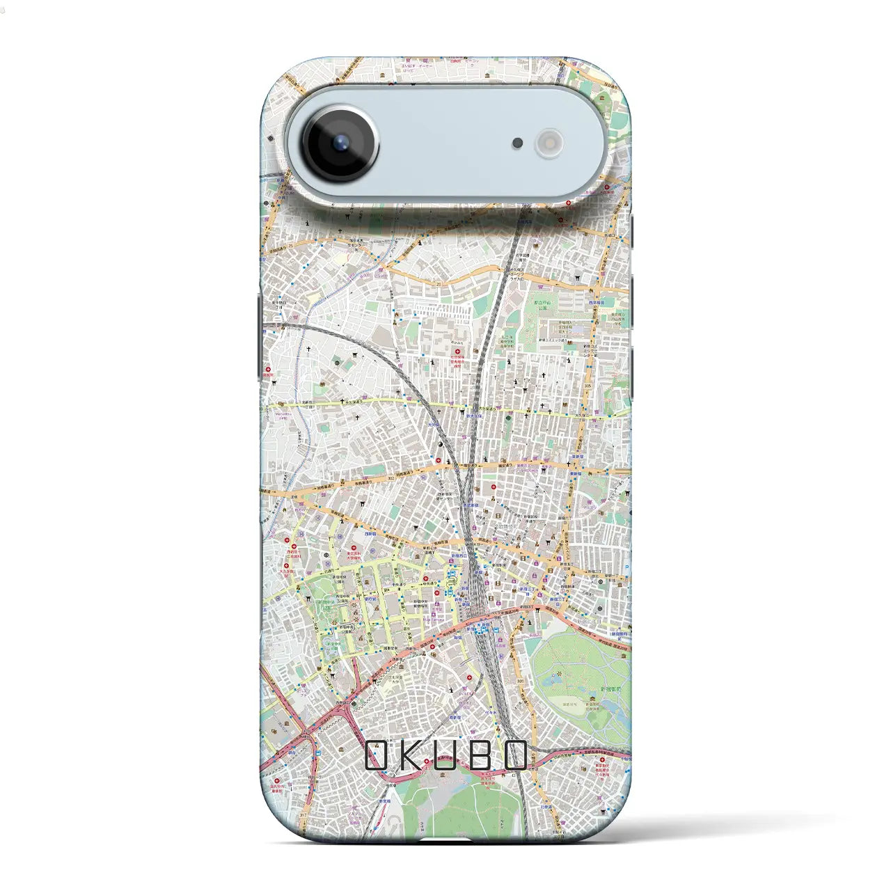 【大久保(東京都)】地図柄iPhoneケース(バックカバータイプ)ナチュラル・iPhone 17 Pro Max 用