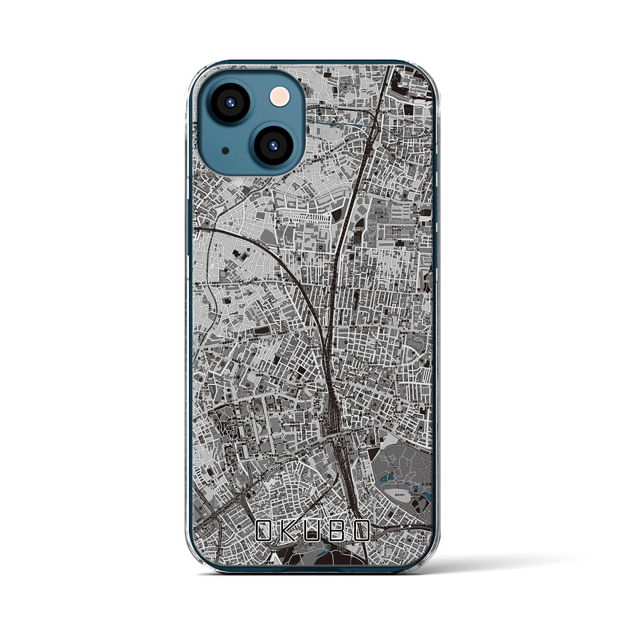 【大久保(東京都)】地図柄iPhoneケース(クリアタイプ)