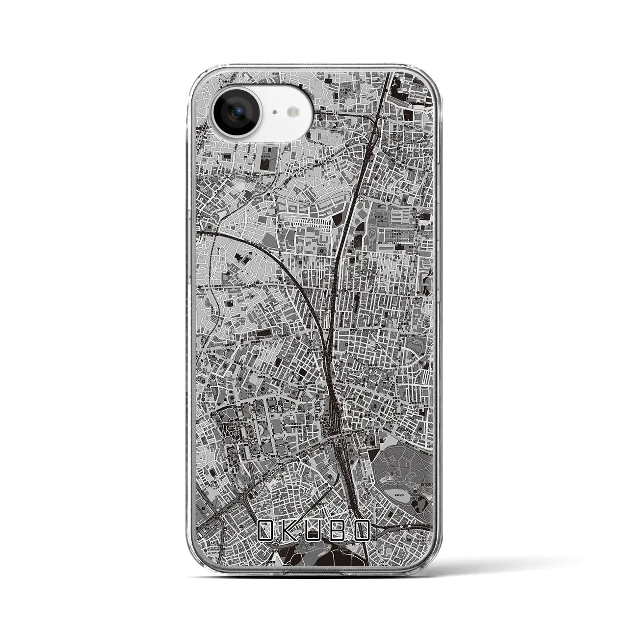 【大久保(東京都)】地図柄iPhoneケース(クリアタイプ)