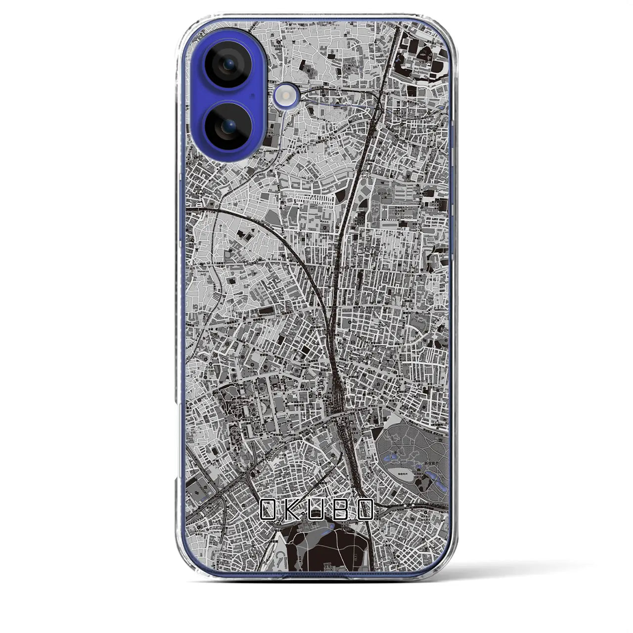 【大久保(東京都)】地図柄iPhoneケース(クリアタイプ)