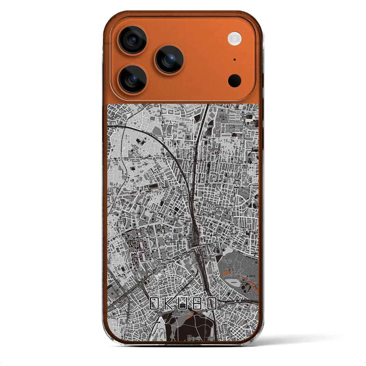 【大久保(東京都)】地図柄iPhoneケース(クリアタイプ)