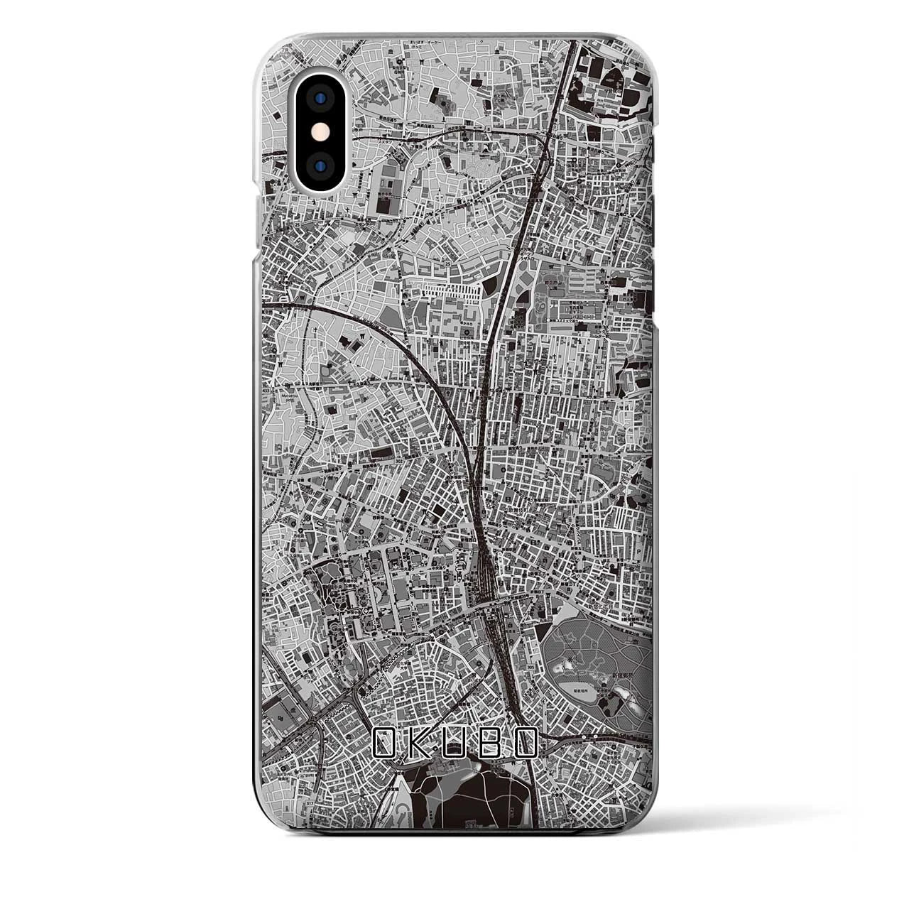 【大久保(東京都)】地図柄iPhoneケース(クリアタイプ)