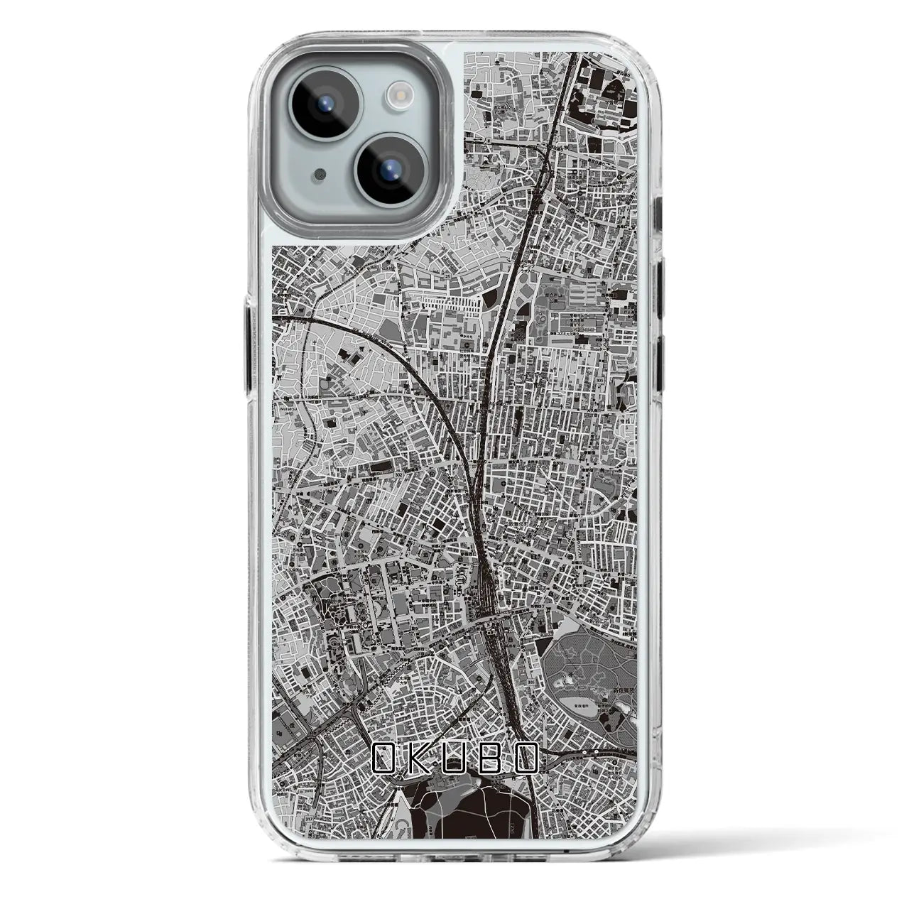 【大久保(東京都)】地図柄iPhoneケース(MagSafeタイプ)