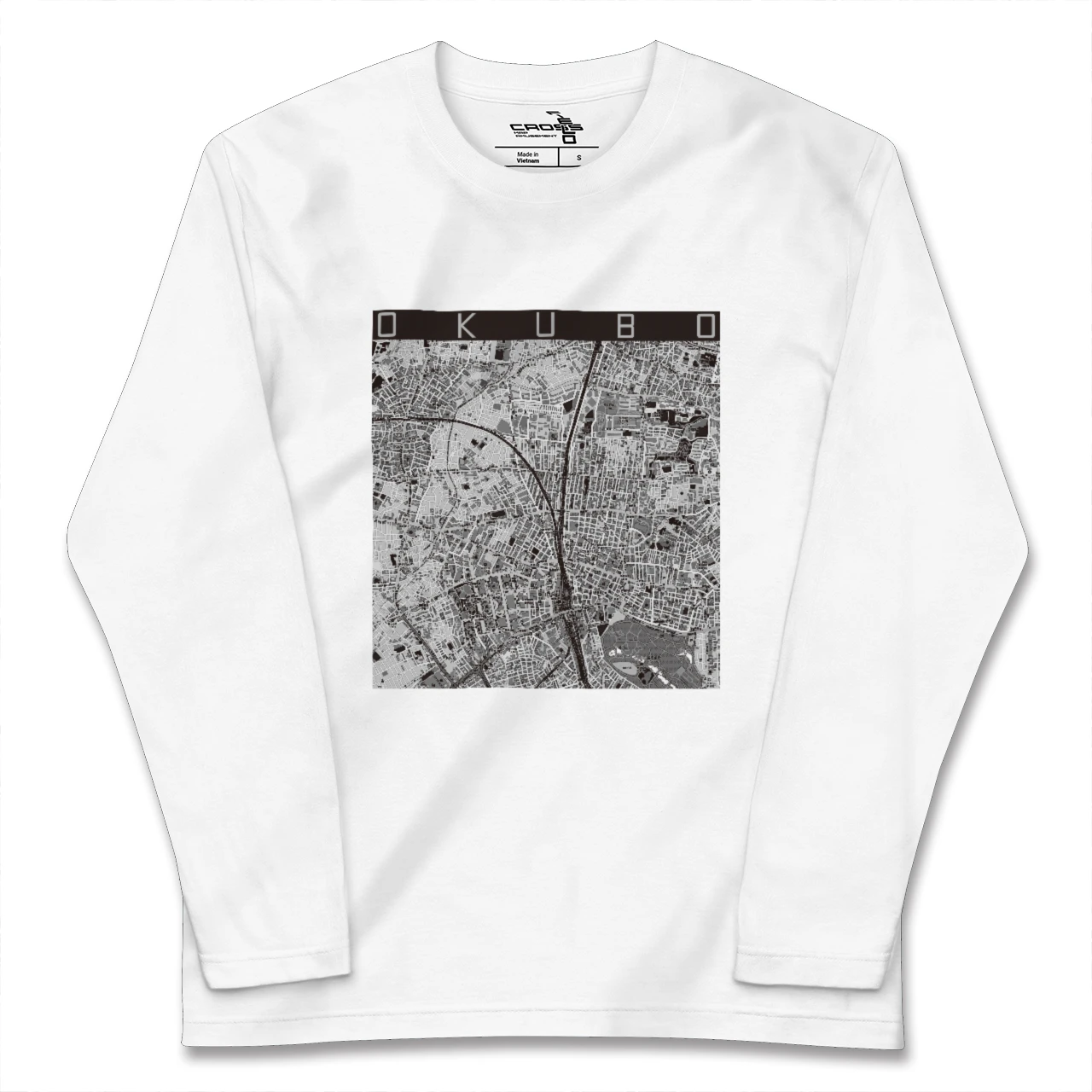 【大久保(東京都)】地図柄ロングスリーブTシャツ