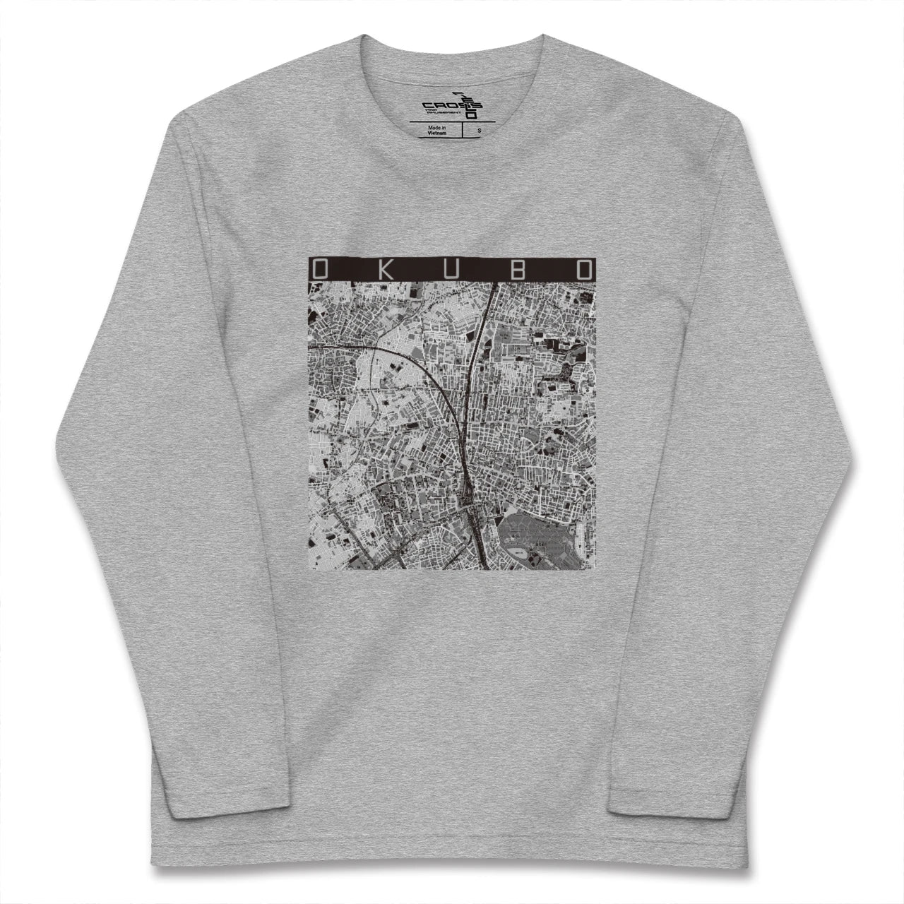 【大久保(東京都)】地図柄ロングスリーブTシャツ