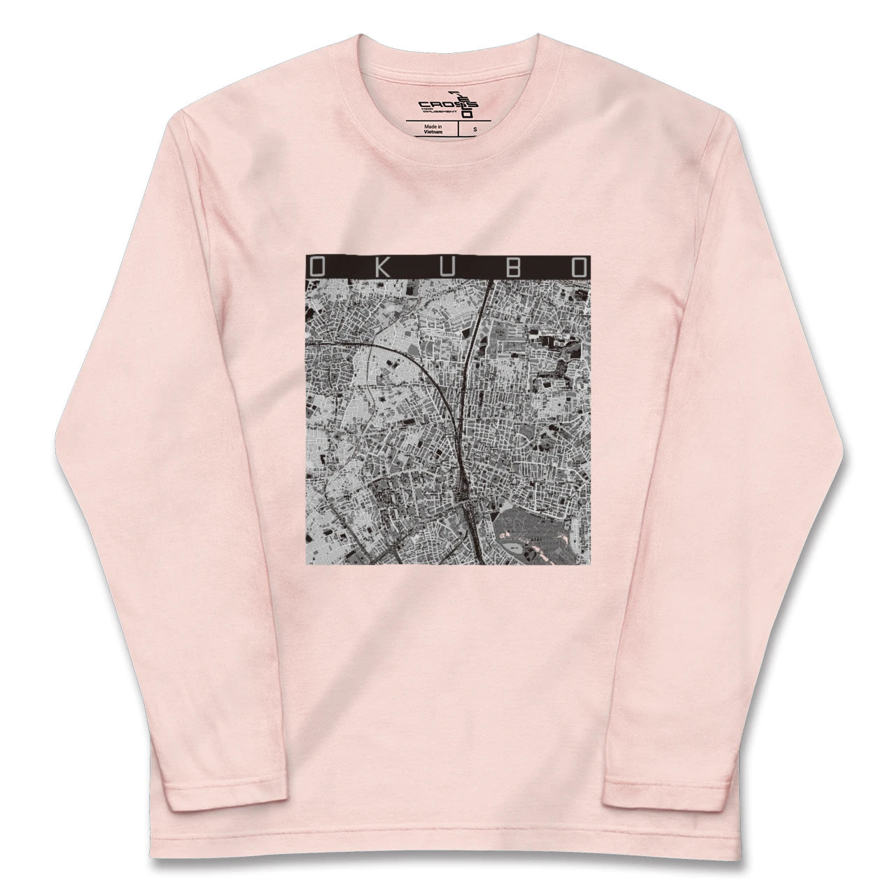 【大久保(東京都)】地図柄ロングスリーブTシャツ