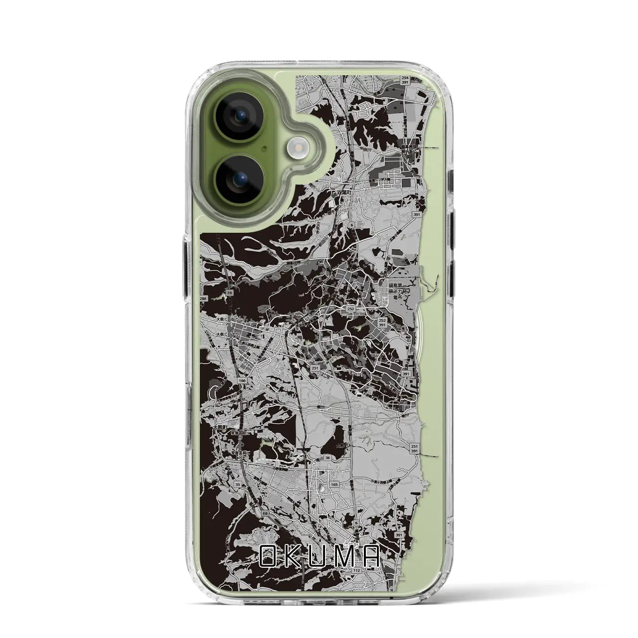 【大熊(福島県)】地図柄iPhoneケース(MagSafeタイプ)