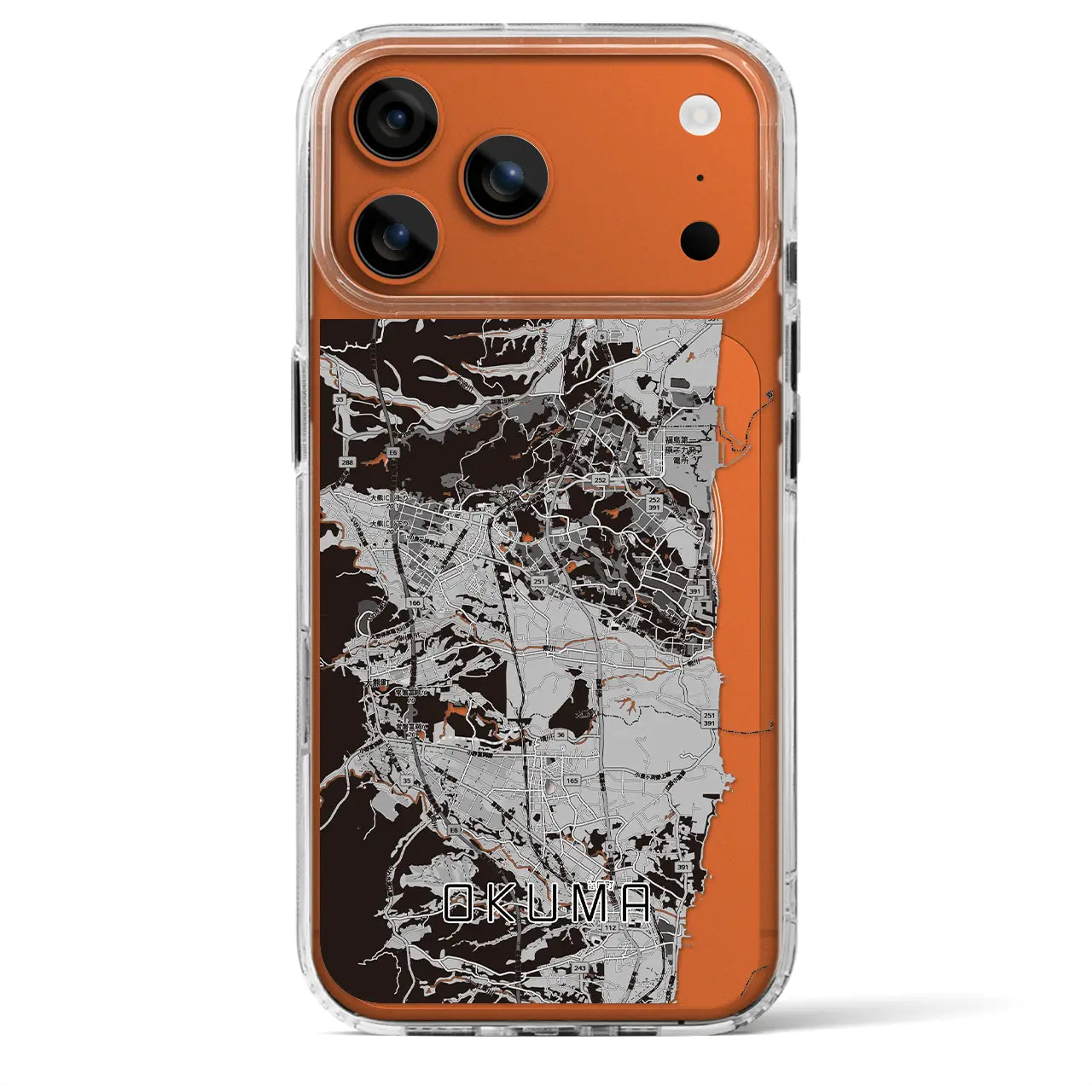 【大熊(福島県)】地図柄iPhoneケース(MagSafeタイプ)