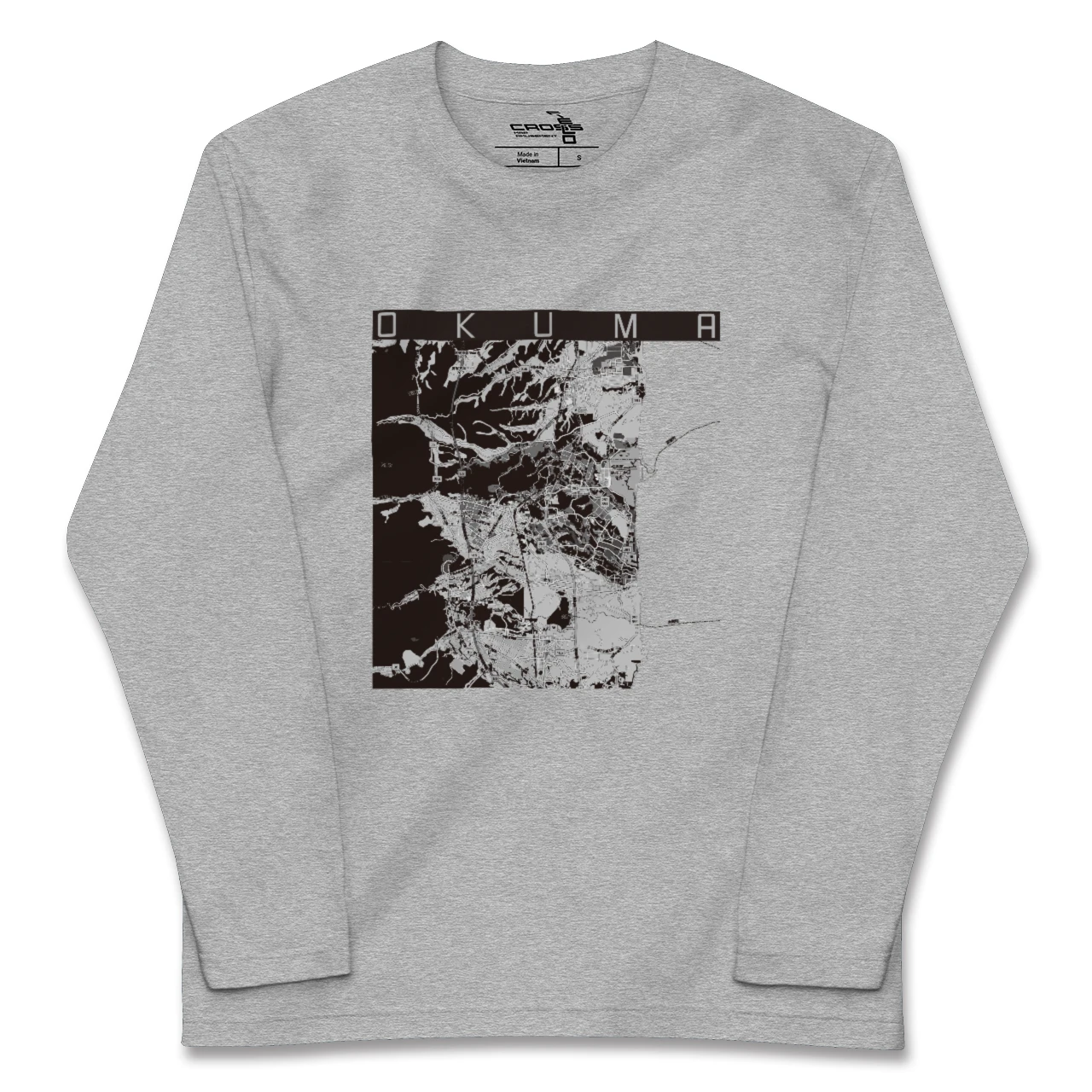 【大熊(福島県)】地図柄ロングスリーブTシャツ