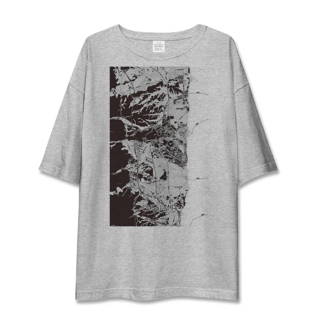 【大熊(福島県)】地図柄ビッグシルエットTシャツ