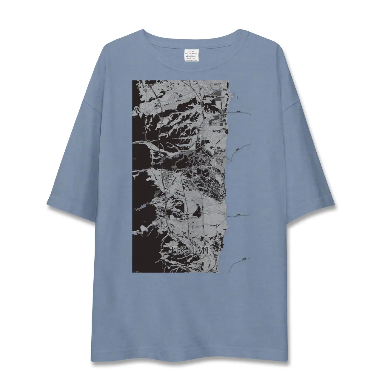 【大熊(福島県)】地図柄ビッグシルエットTシャツ
