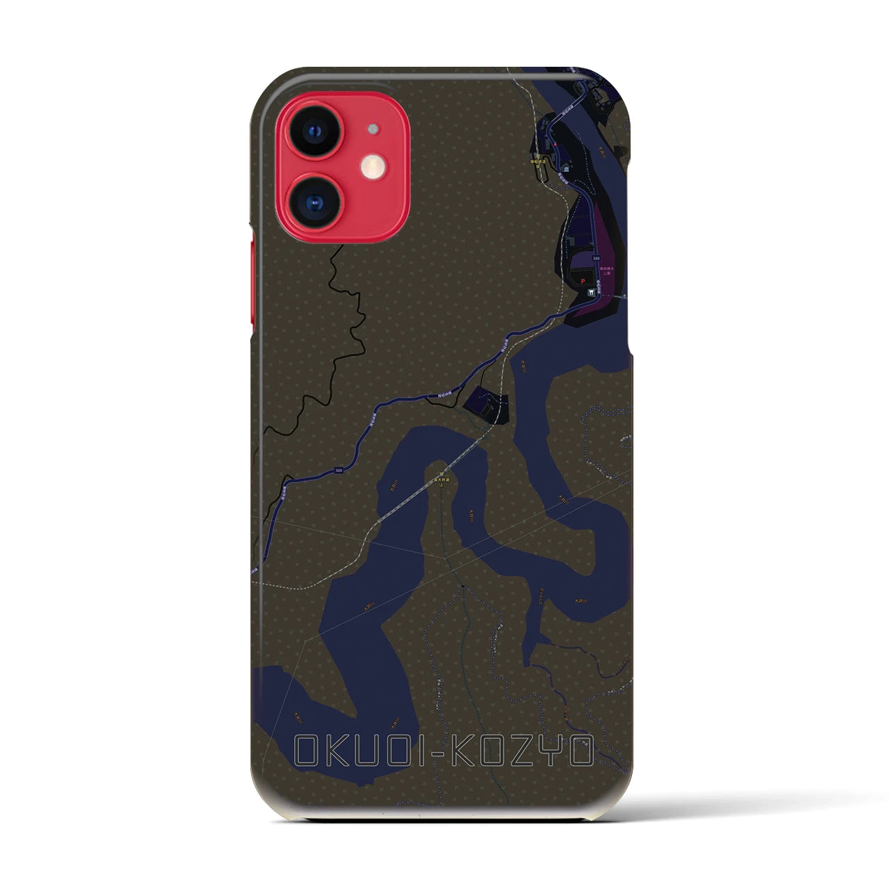 【奥大井湖上(静岡県)】地図柄iPhoneケース(バックカバータイプ)