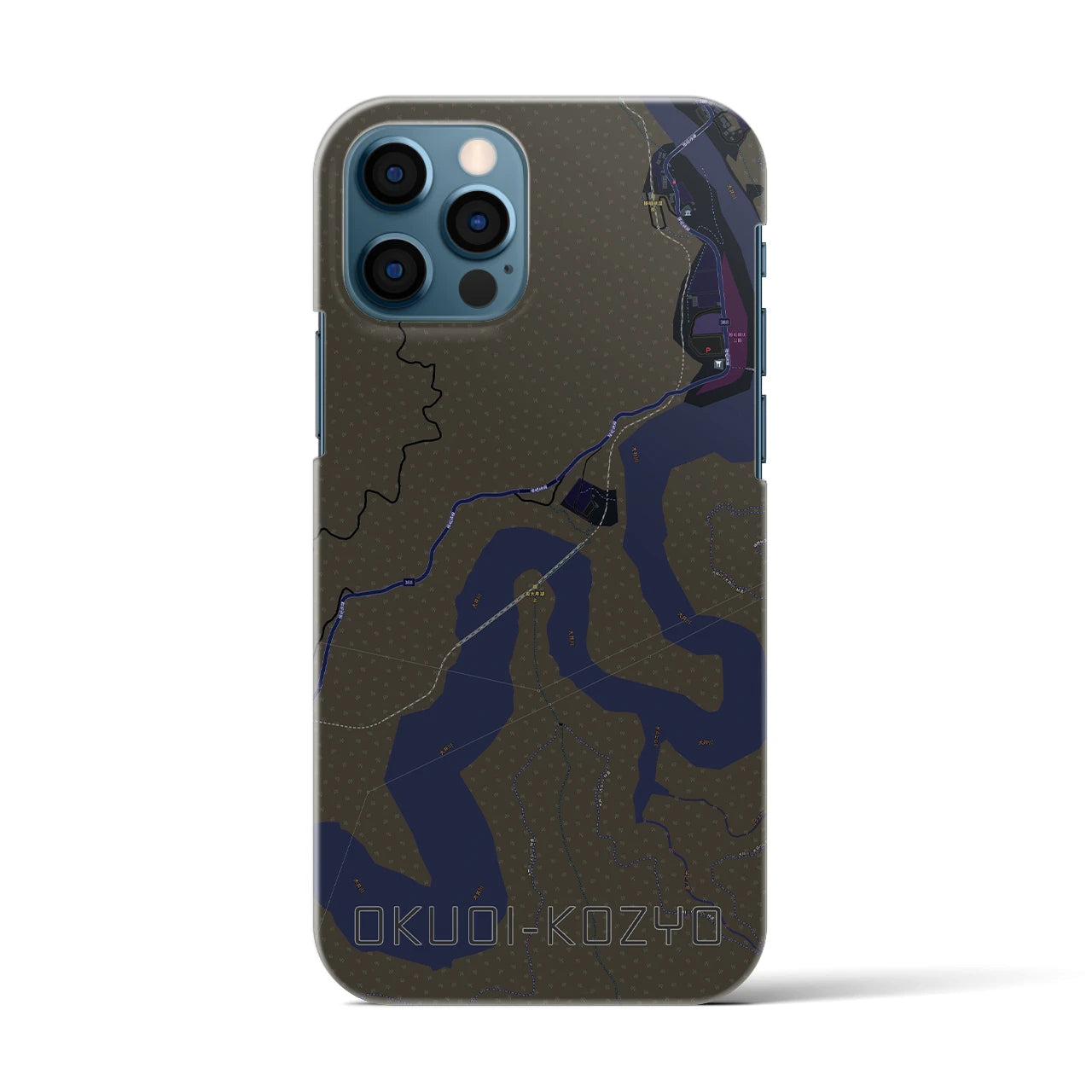 【奥大井湖上(静岡県)】地図柄iPhoneケース(バックカバータイプ)