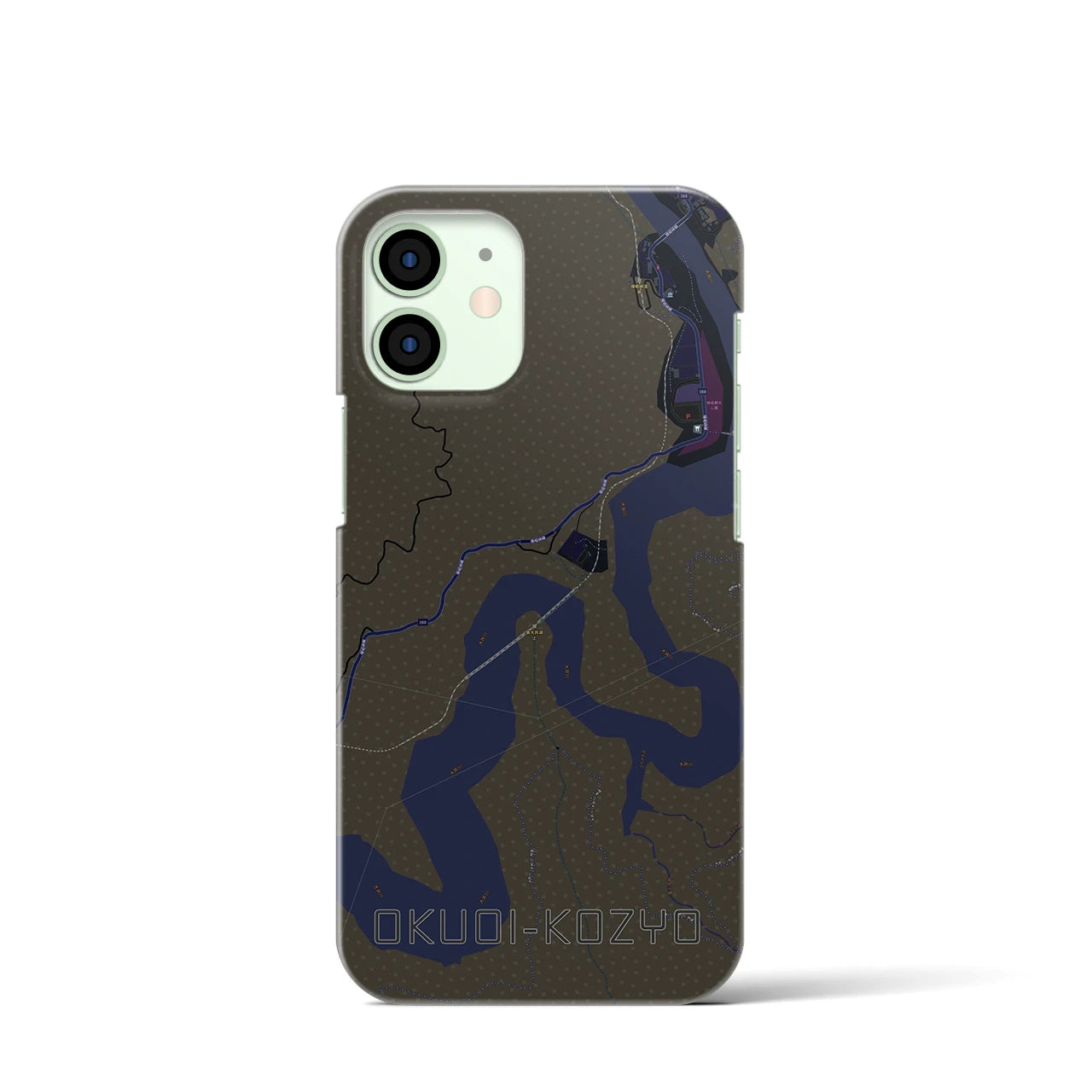 【奥大井湖上(静岡県)】地図柄iPhoneケース(バックカバータイプ)