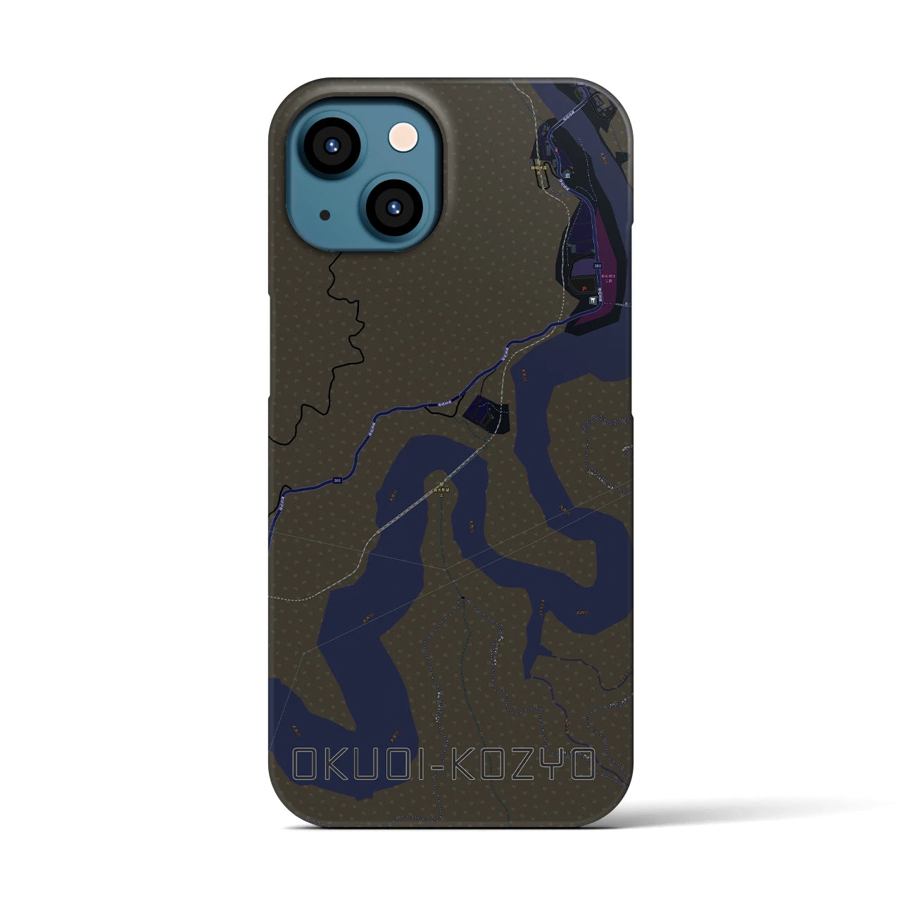 【奥大井湖上(静岡県)】地図柄iPhoneケース(バックカバータイプ)