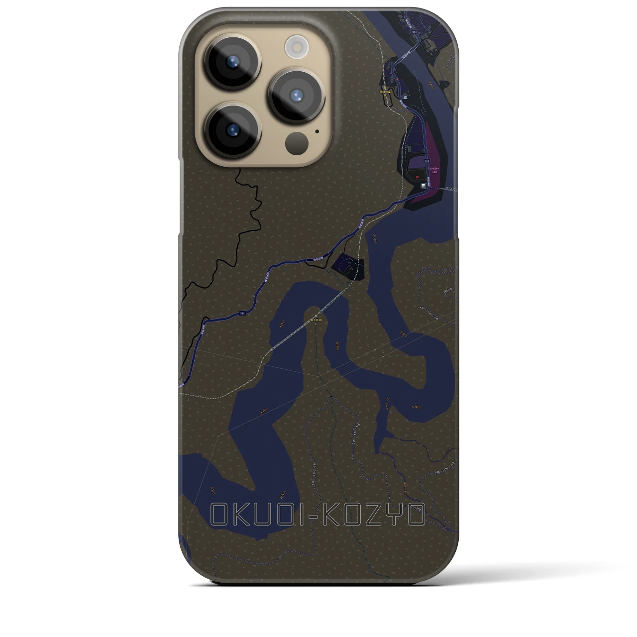 【奥大井湖上(静岡県)】地図柄iPhoneケース(バックカバータイプ)