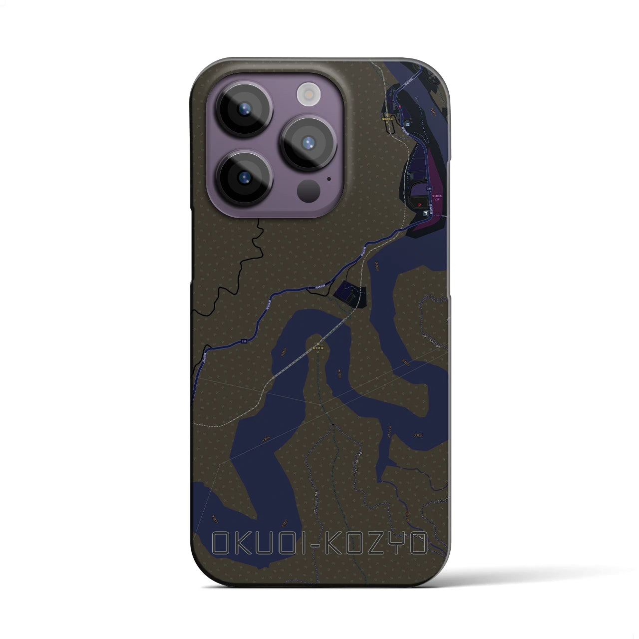 【奥大井湖上(静岡県)】地図柄iPhoneケース(バックカバータイプ)