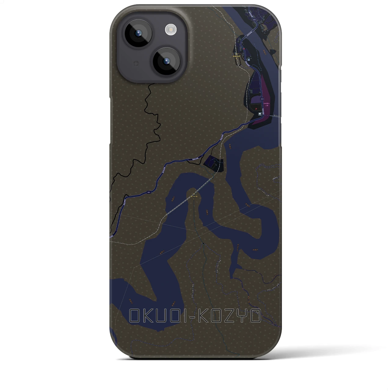 【奥大井湖上(静岡県)】地図柄iPhoneケース(バックカバータイプ)