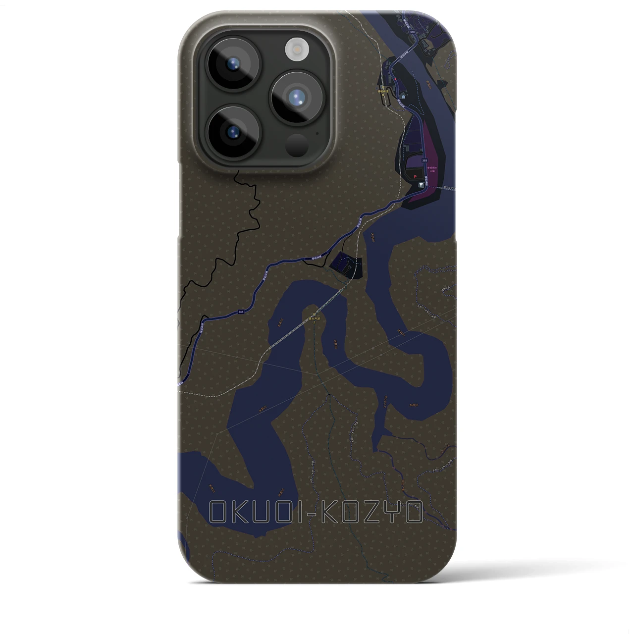 【奥大井湖上(静岡県)】地図柄iPhoneケース(バックカバータイプ)