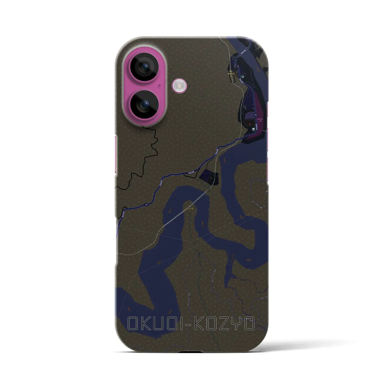 【奥大井湖上(静岡県)】地図柄iPhoneケース(バックカバータイプ)