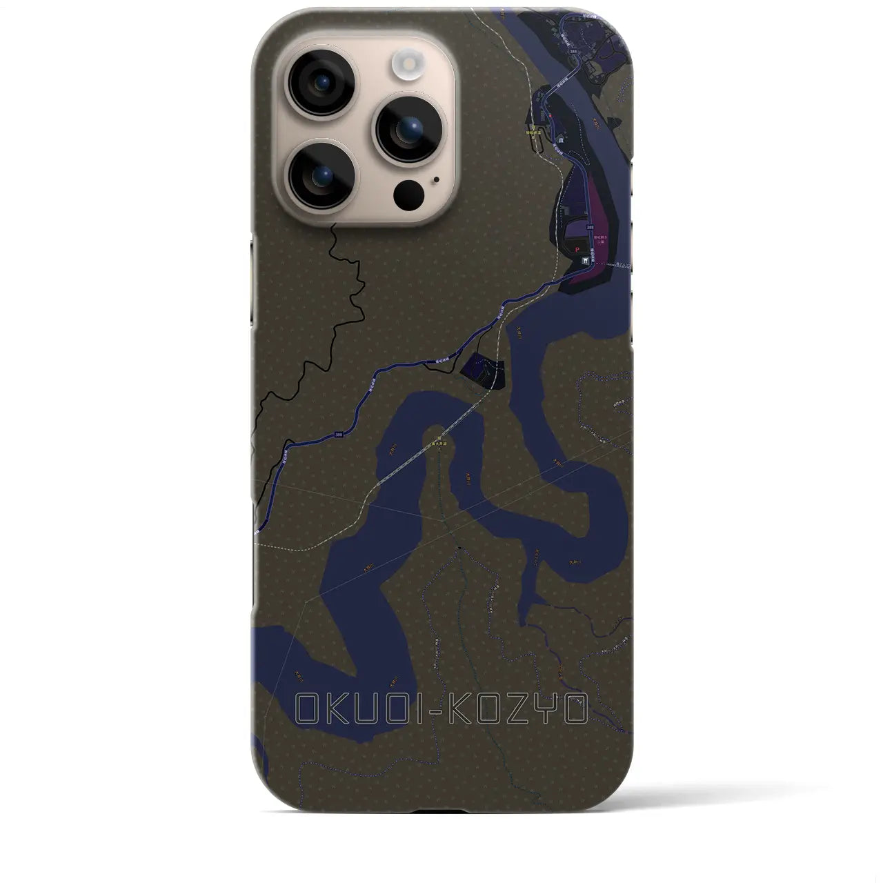 【奥大井湖上(静岡県)】地図柄iPhoneケース(バックカバータイプ)