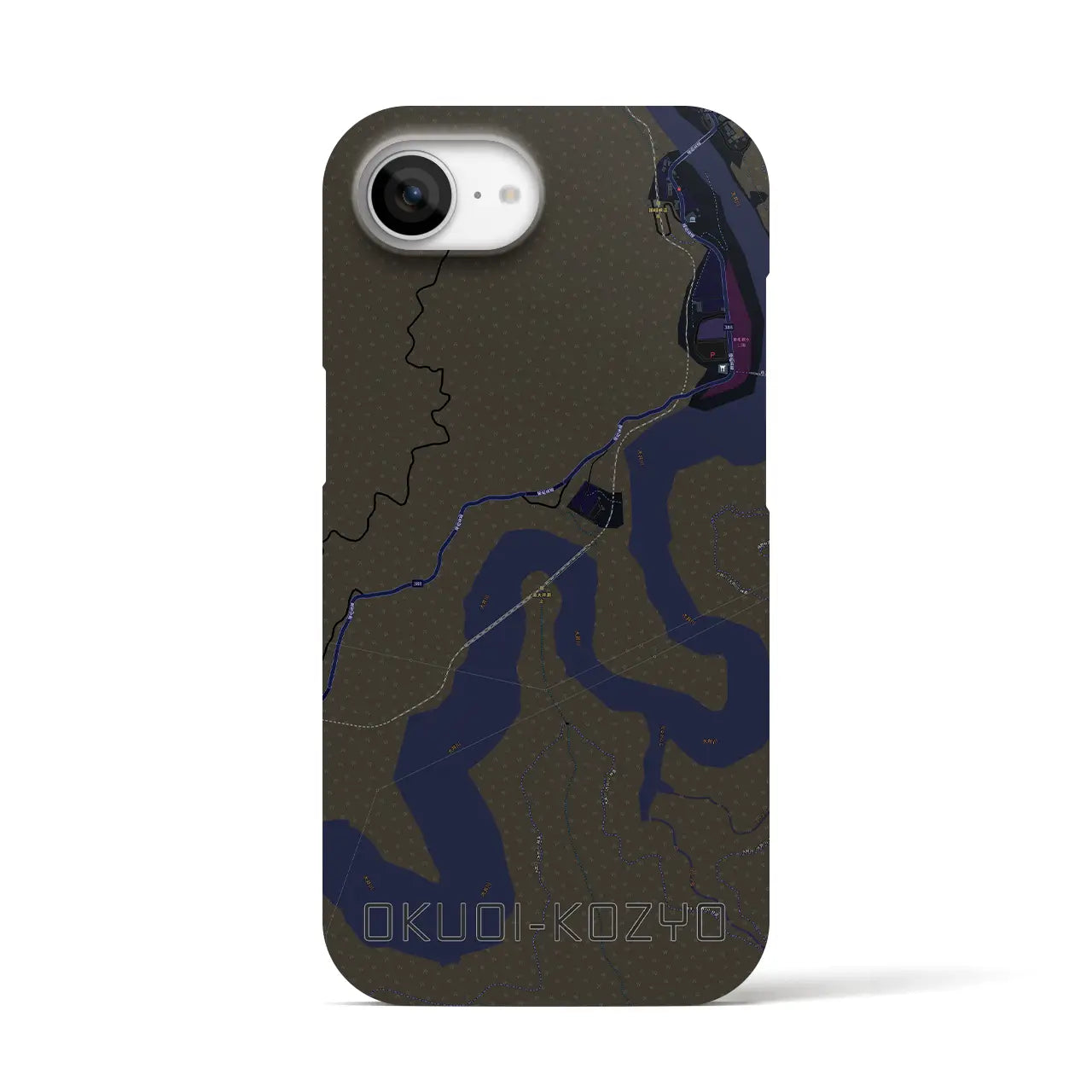 【奥大井湖上(静岡県)】地図柄iPhoneケース(バックカバータイプ)