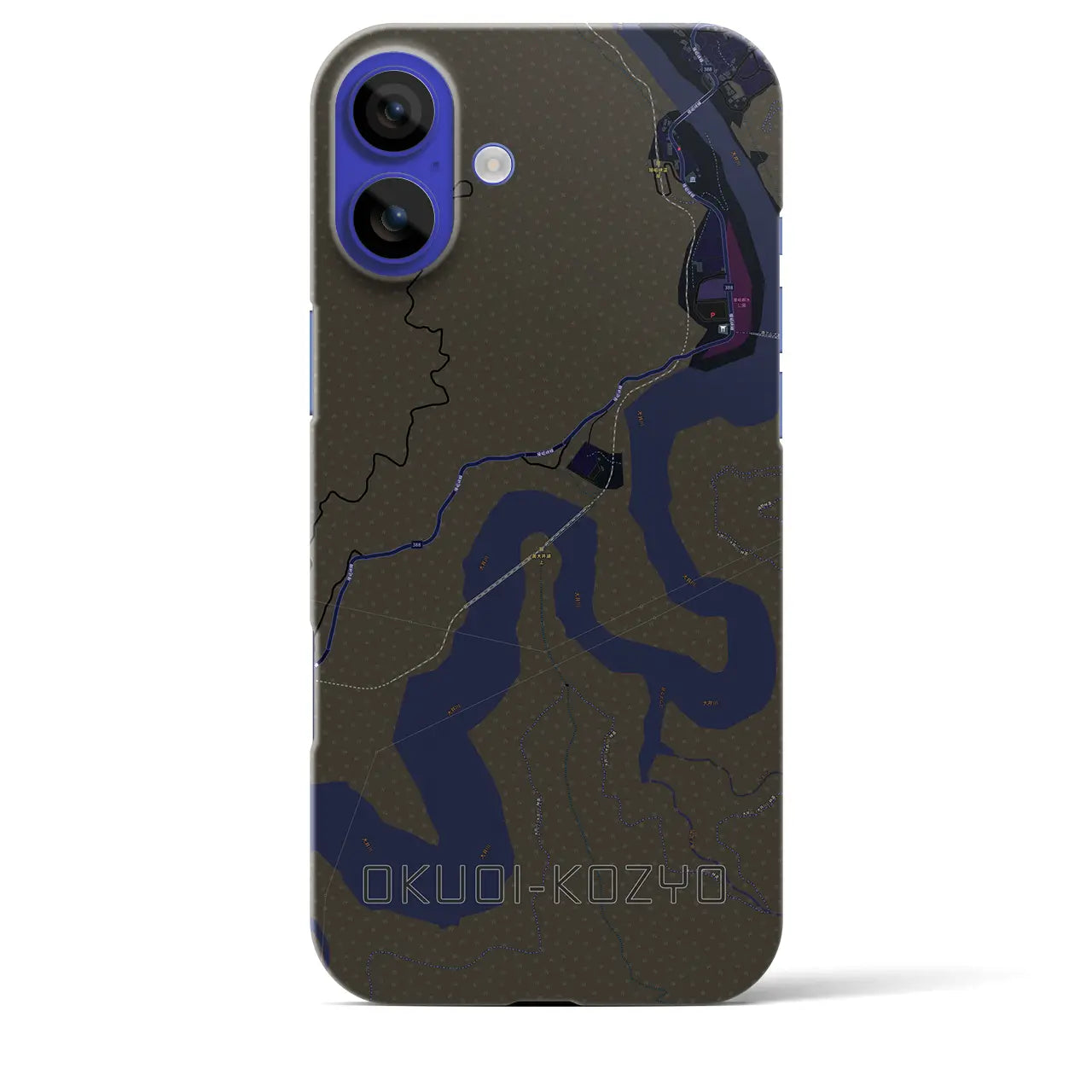 【奥大井湖上(静岡県)】地図柄iPhoneケース(バックカバータイプ)