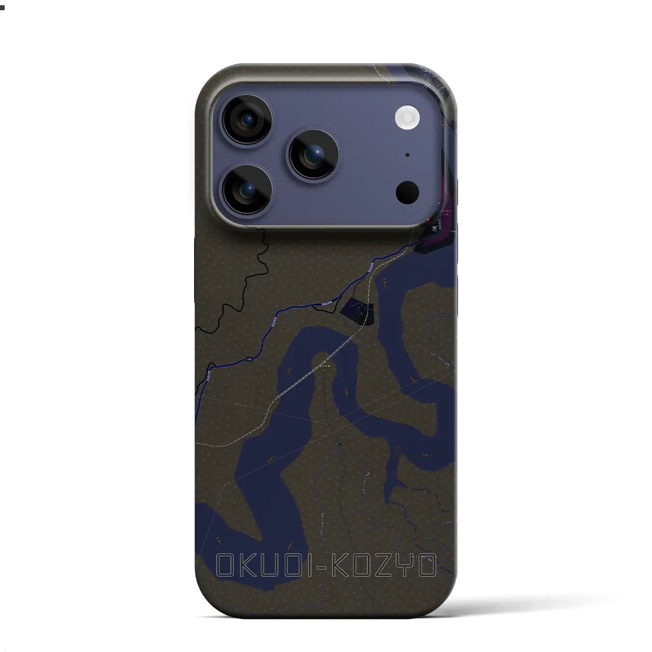 【奥大井湖上(静岡県)】地図柄iPhoneケース(バックカバータイプ)