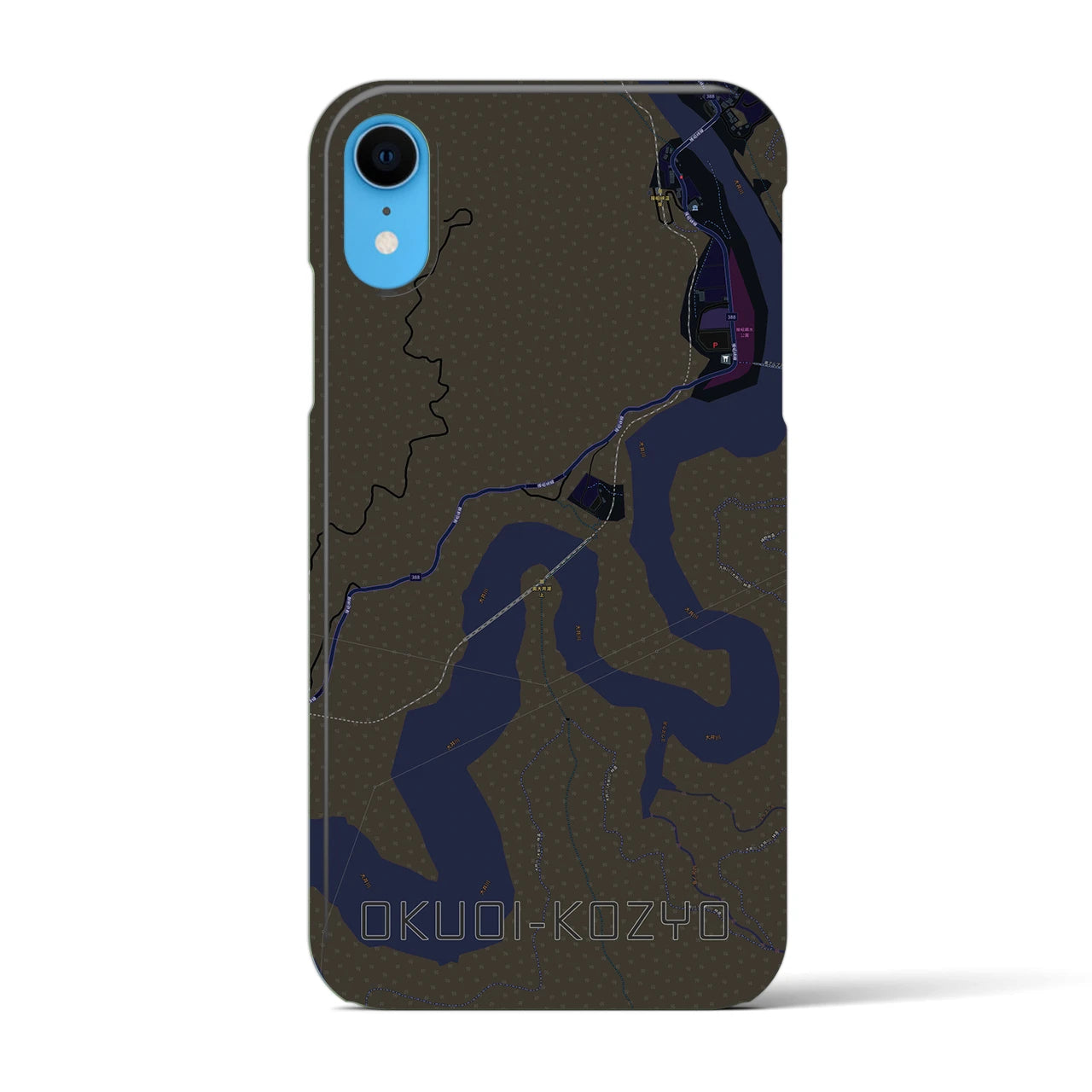 【奥大井湖上(静岡県)】地図柄iPhoneケース(バックカバータイプ)