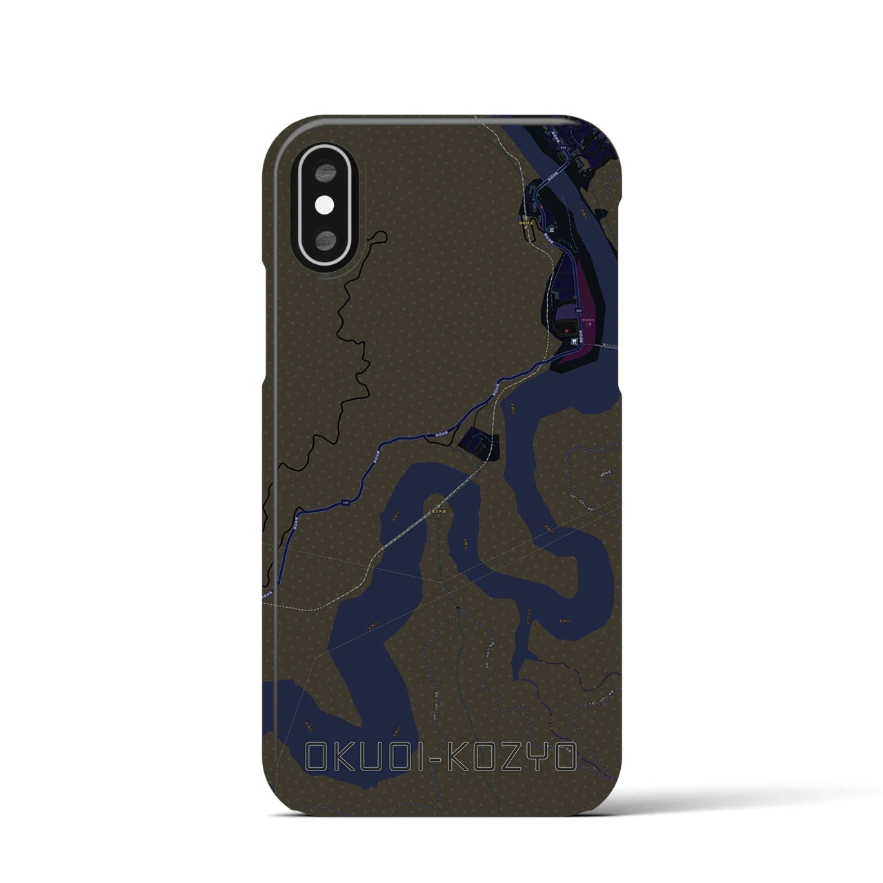 【奥大井湖上(静岡県)】地図柄iPhoneケース(バックカバータイプ)