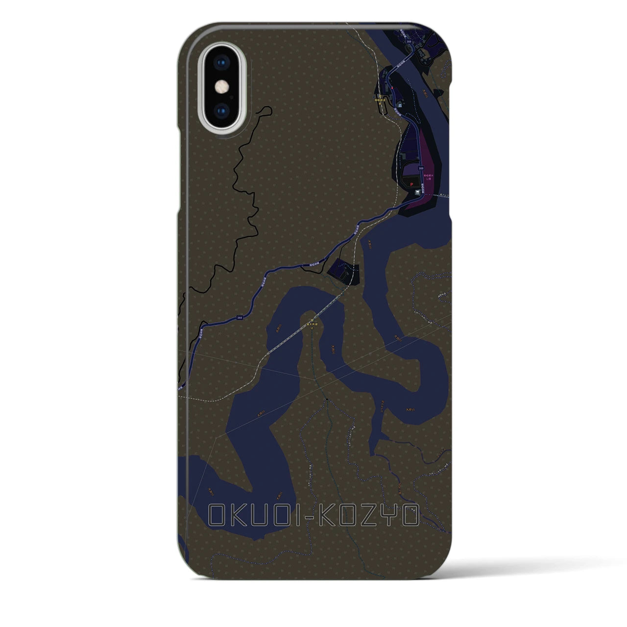 【奥大井湖上(静岡県)】地図柄iPhoneケース(バックカバータイプ)