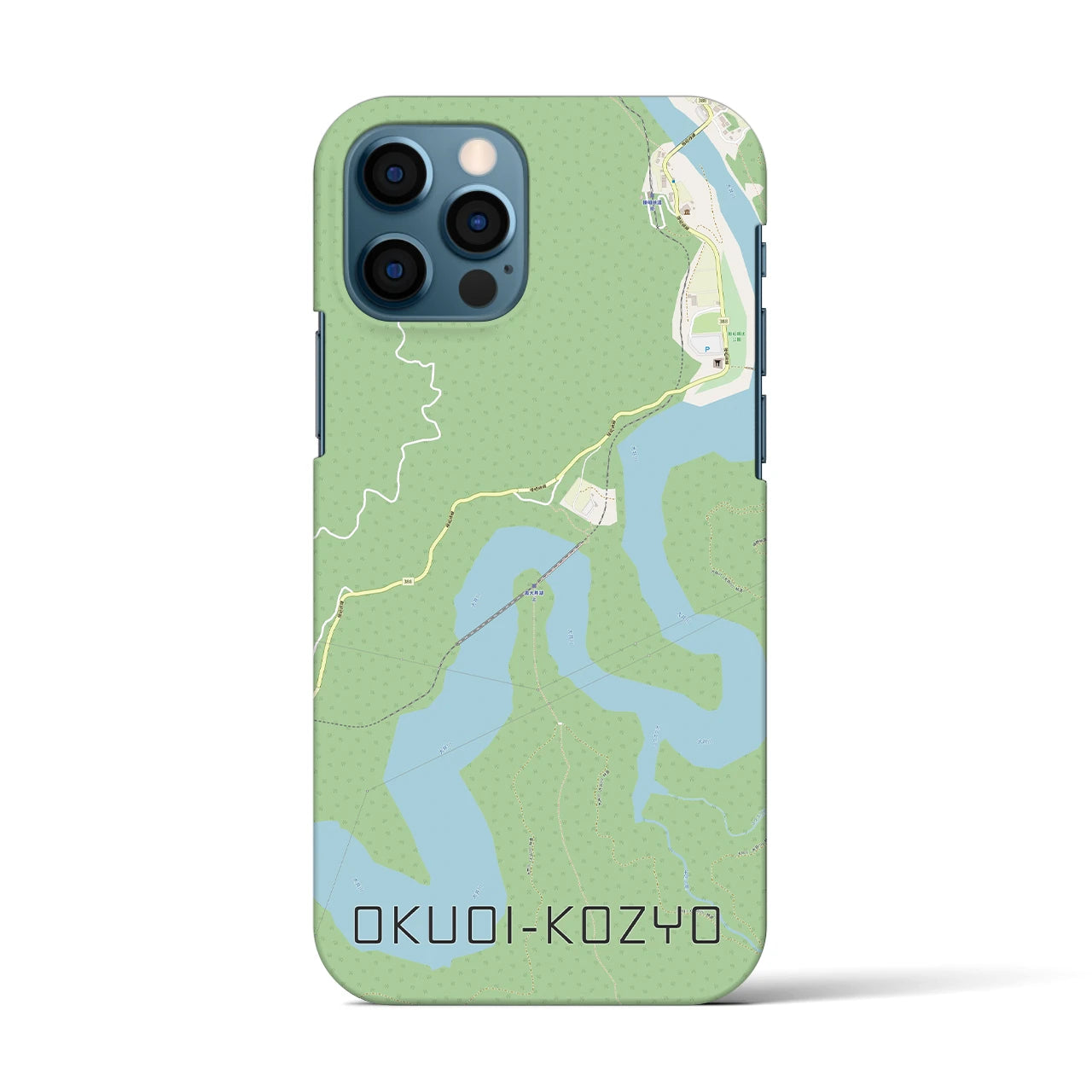 【奥大井湖上(静岡県)】地図柄iPhoneケース(バックカバータイプ)