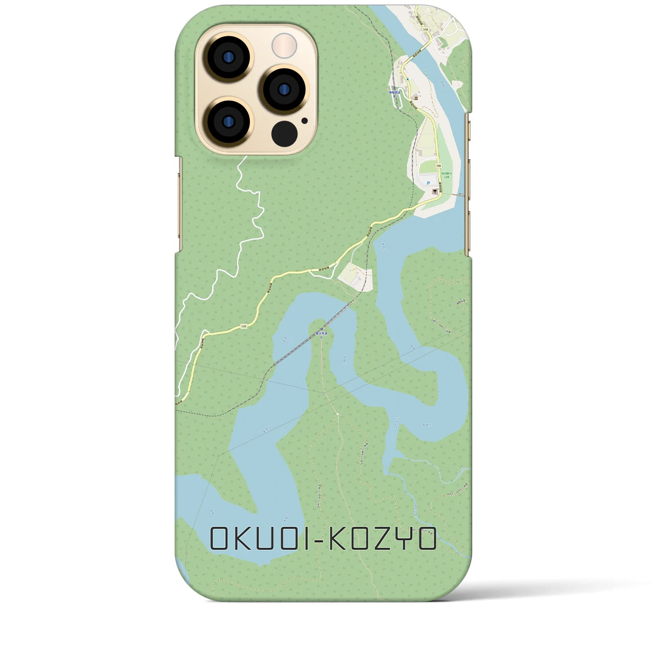 【奥大井湖上(静岡県)】地図柄iPhoneケース(バックカバータイプ)