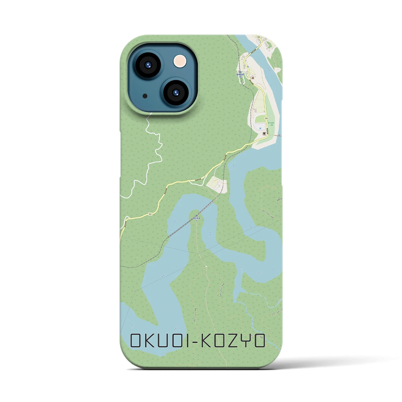 【奥大井湖上(静岡県)】地図柄iPhoneケース(バックカバータイプ)