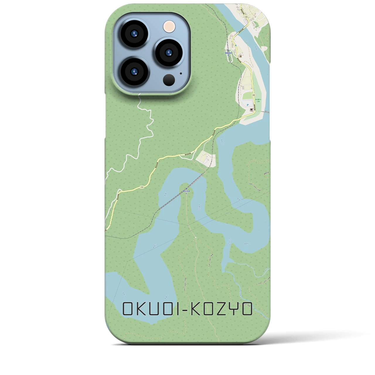 【奥大井湖上(静岡県)】地図柄iPhoneケース(バックカバータイプ)