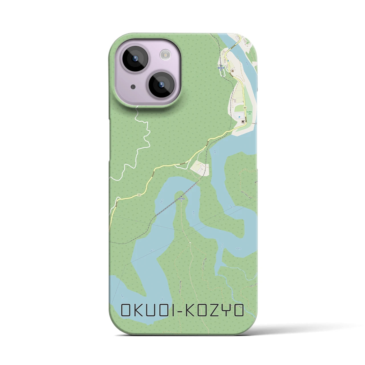 【奥大井湖上(静岡県)】地図柄iPhoneケース(バックカバータイプ)