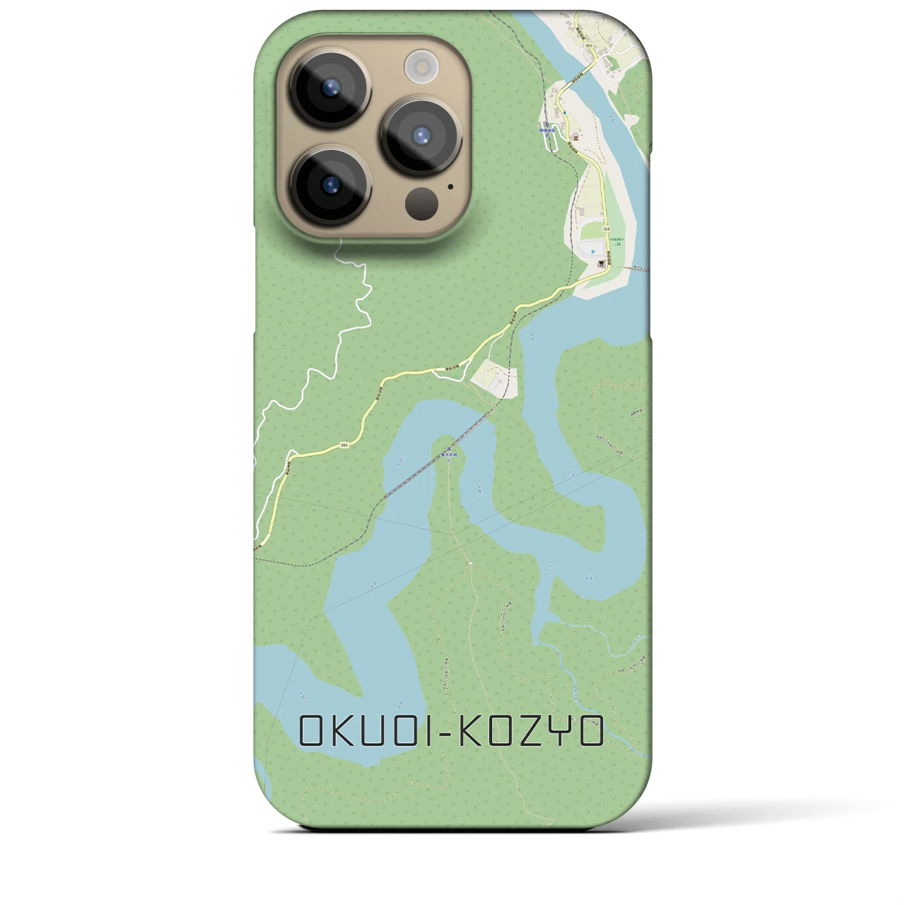 【奥大井湖上(静岡県)】地図柄iPhoneケース(バックカバータイプ)
