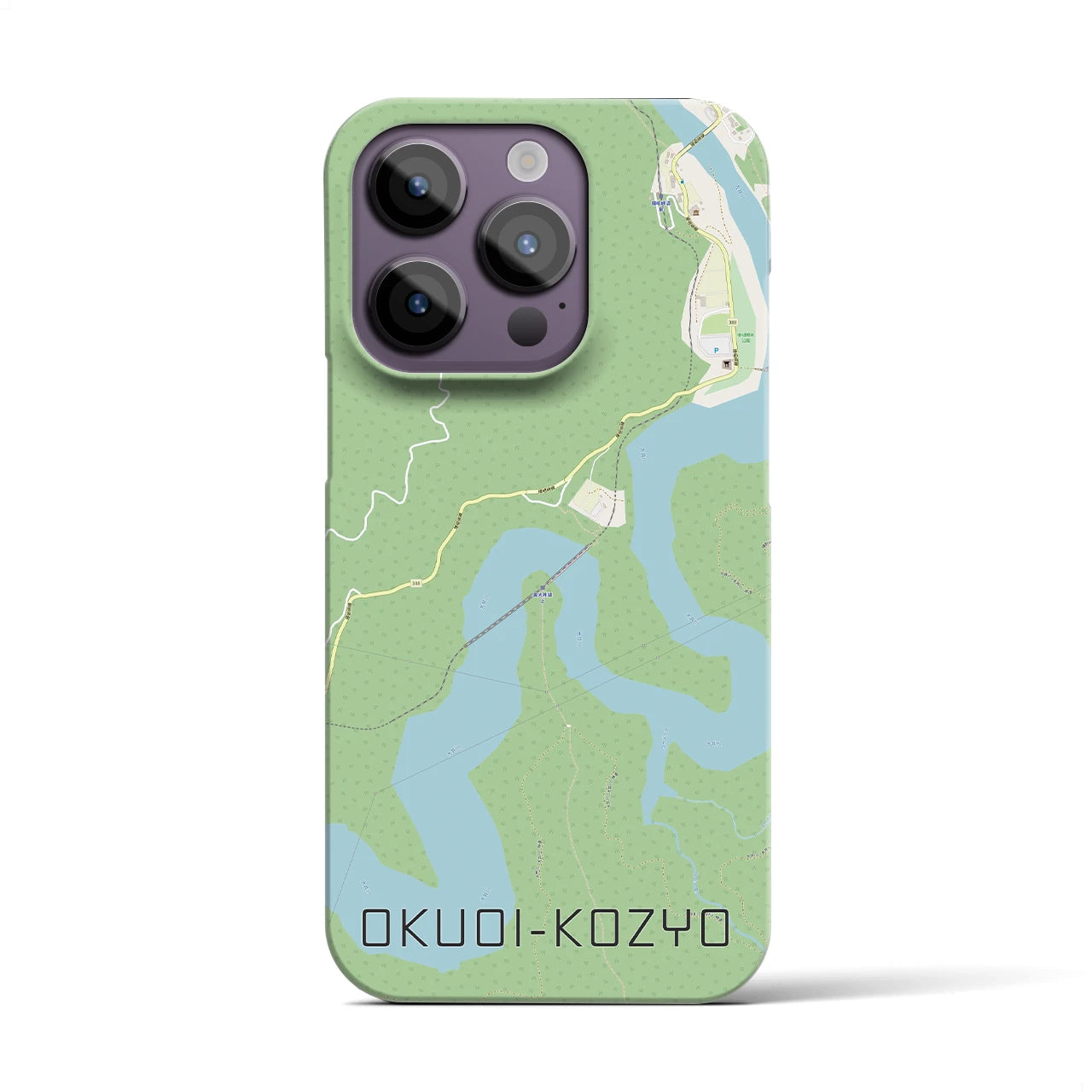 【奥大井湖上(静岡県)】地図柄iPhoneケース(バックカバータイプ)