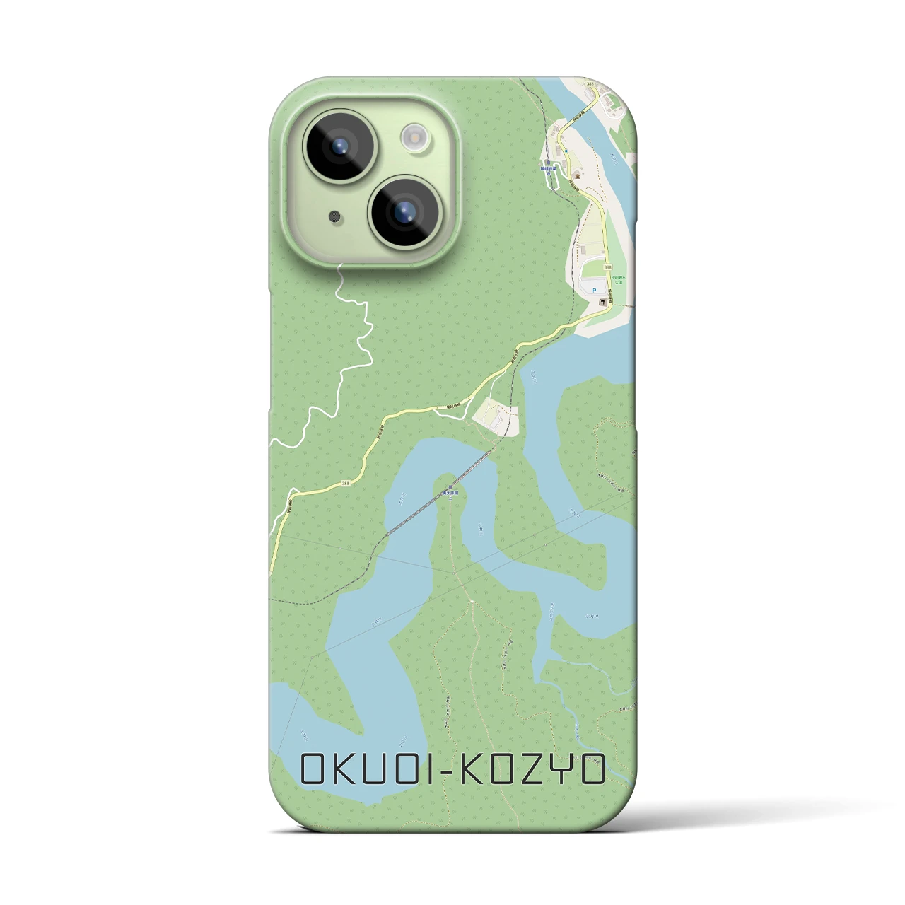 【奥大井湖上(静岡県)】地図柄iPhoneケース(バックカバータイプ)