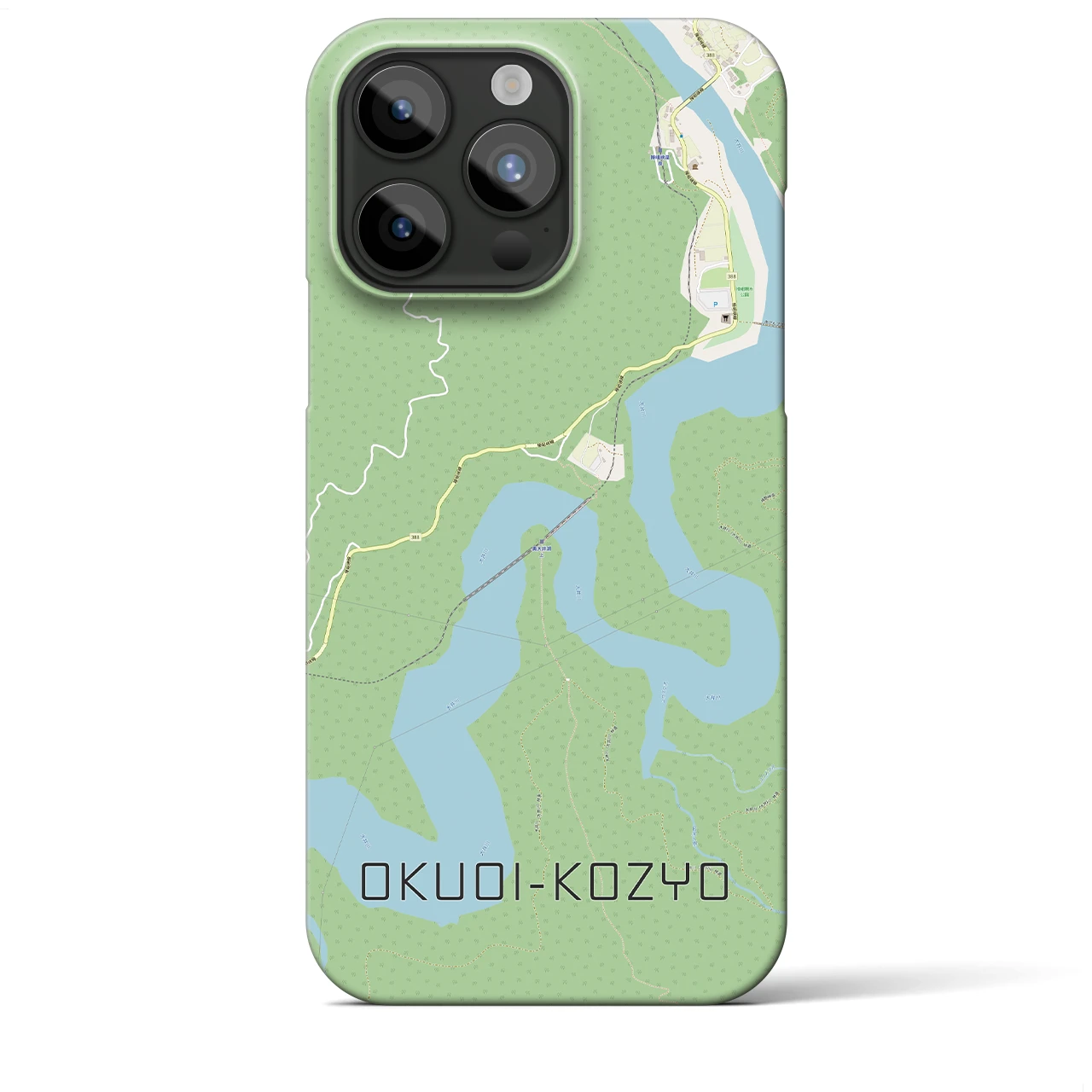 【奥大井湖上(静岡県)】地図柄iPhoneケース(バックカバータイプ)