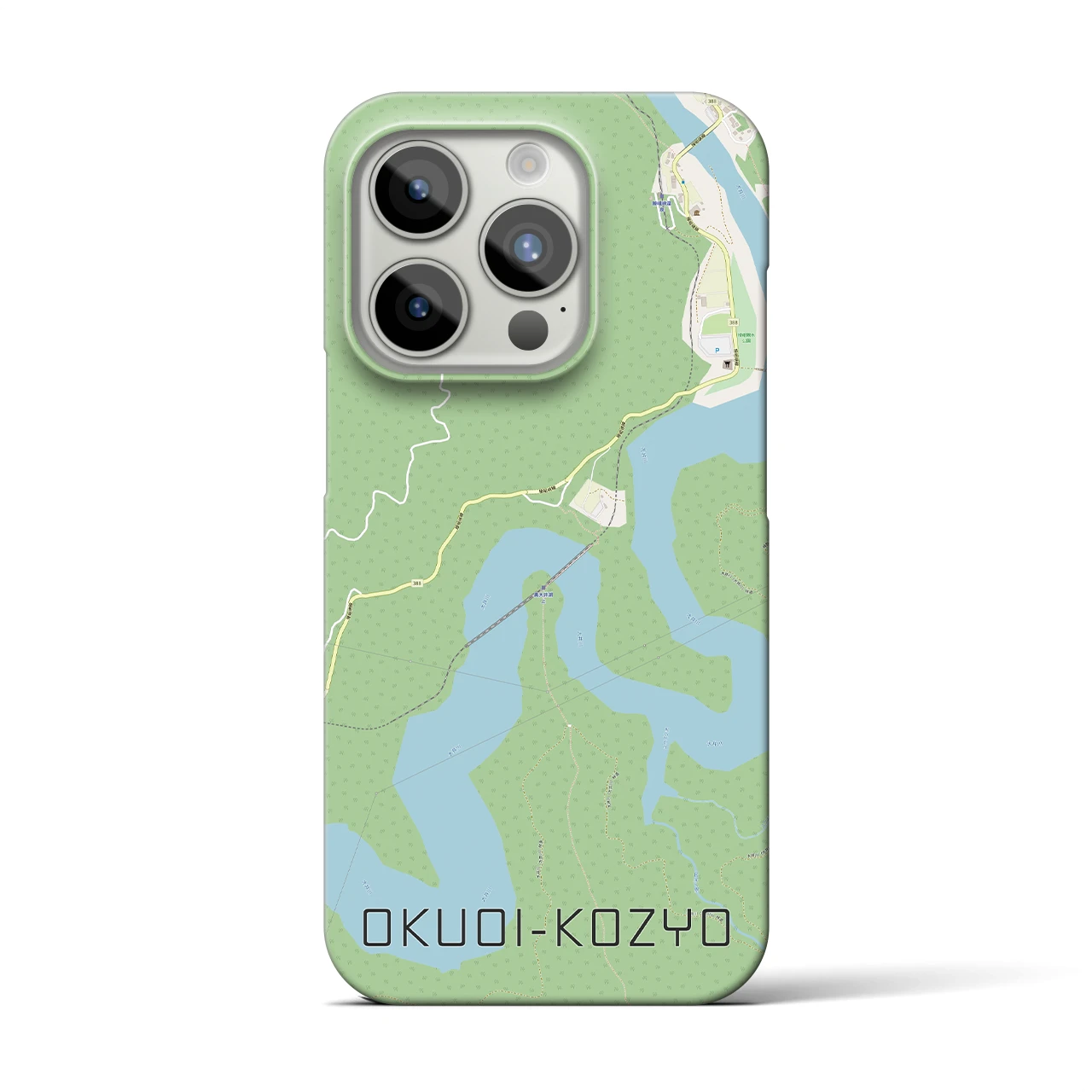 【奥大井湖上(静岡県)】地図柄iPhoneケース(バックカバータイプ)