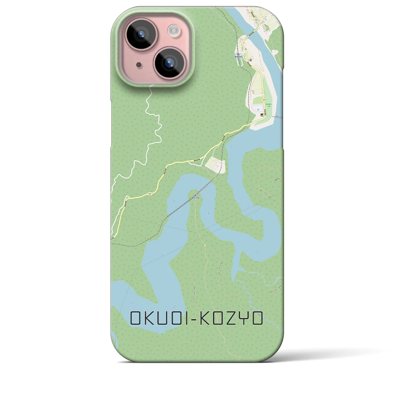 【奥大井湖上(静岡県)】地図柄iPhoneケース(バックカバータイプ)