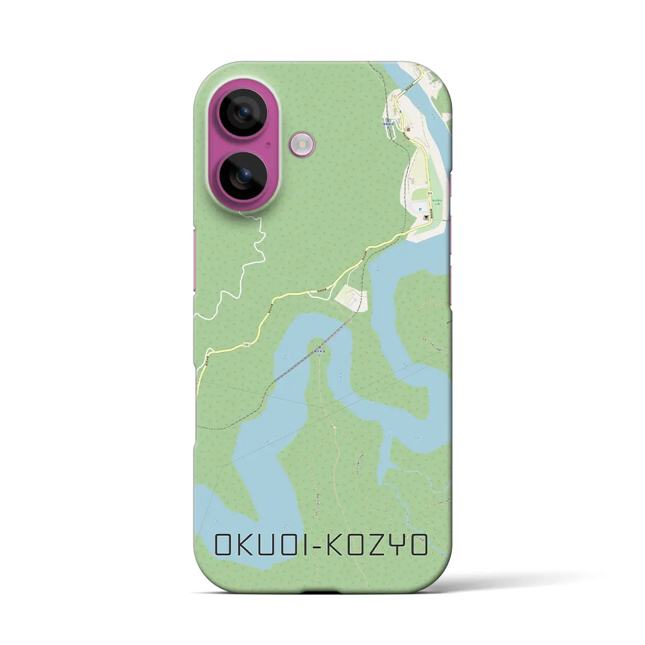 【奥大井湖上(静岡県)】地図柄iPhoneケース(バックカバータイプ)