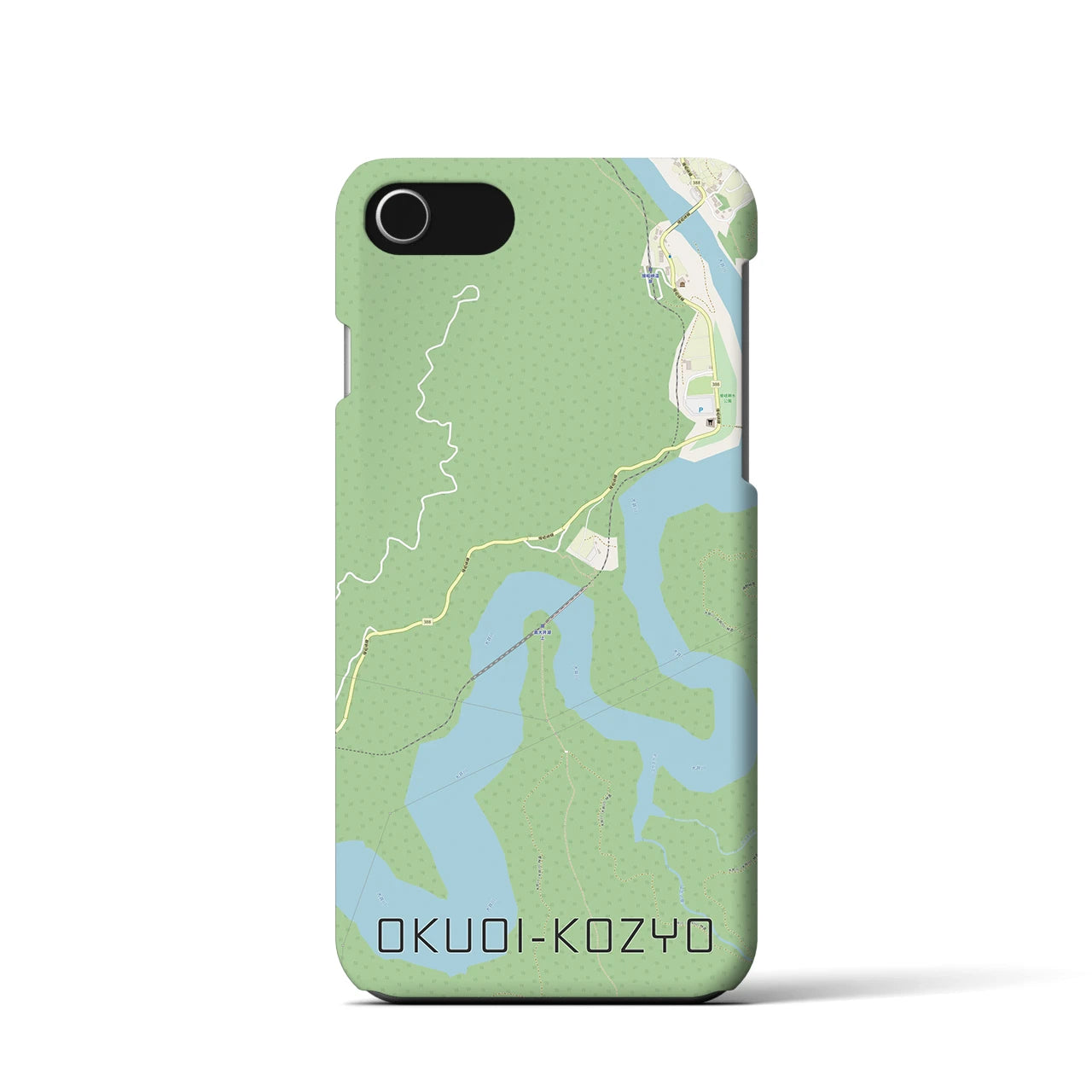 【奥大井湖上(静岡県)】地図柄iPhoneケース(バックカバータイプ)